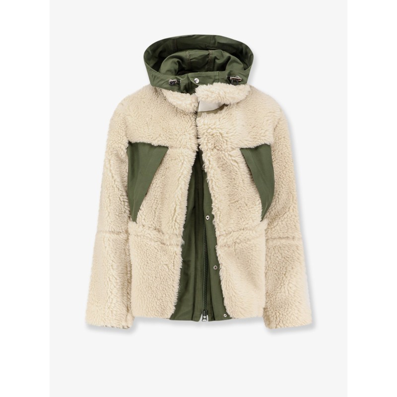 Eco shearling and nylon jacket