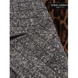 Wool blend striped double-breasted blazer