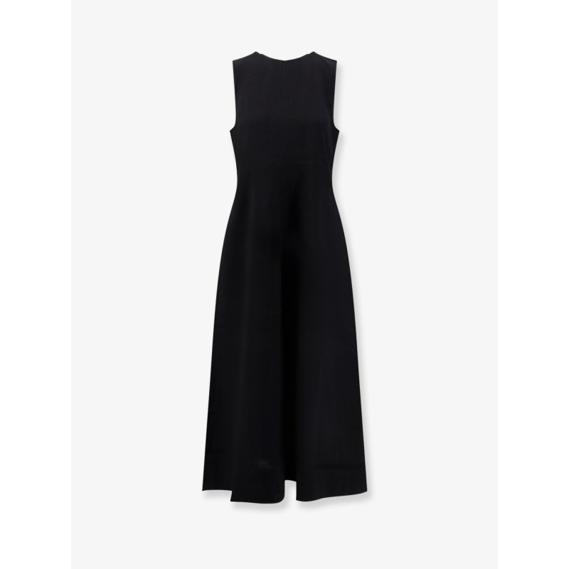 Woven Stripes long viscose dress