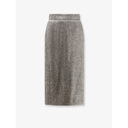 Virgin wool midi pencil skirt