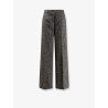 Striped wool blend trousers