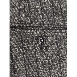 Striped wool blend trousers