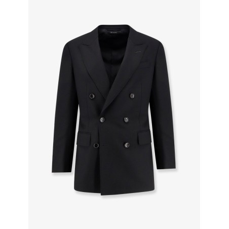 Double-breasted wool blazer