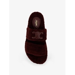 Triomphe Fur shearling Slides