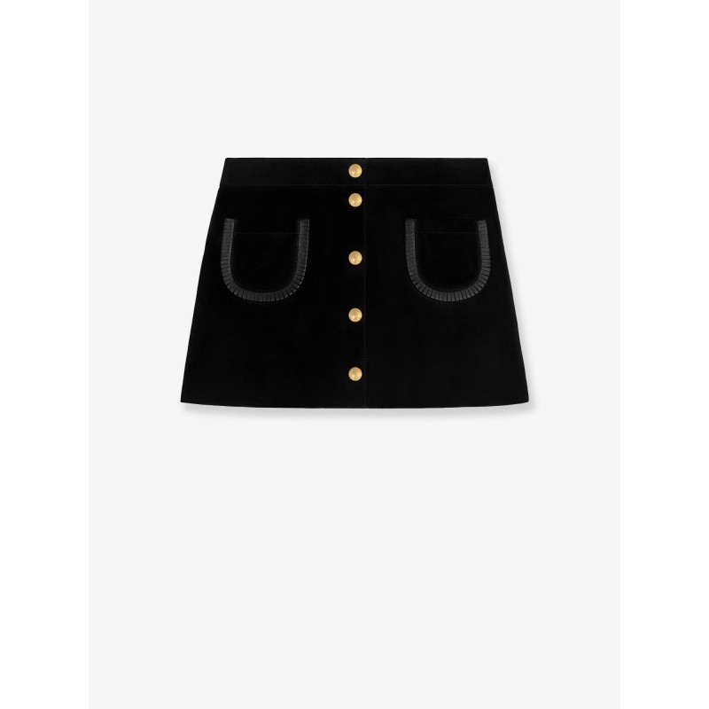 Suede miniskirt