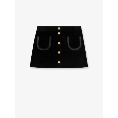 Suede miniskirt