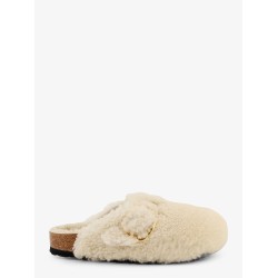 Boston Big Buckle Shearling mule