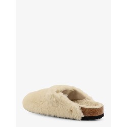 Boston Big Buckle Shearling mule