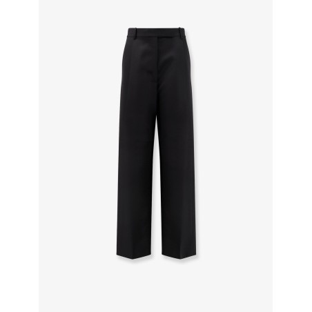 Pleated wool trousers
