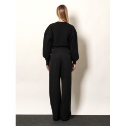 Pleated wool trousers