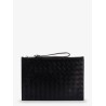 Leather clutch with Intrecciato motif