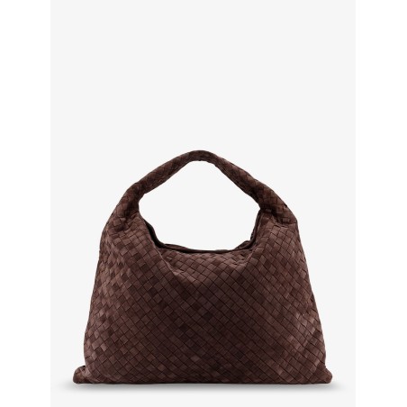Hop suede shoulder bag with Intrecciato motif