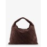 Hop suede shoulder bag with Intrecciato motif