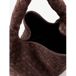 Hop suede shoulder bag with Intrecciato motif