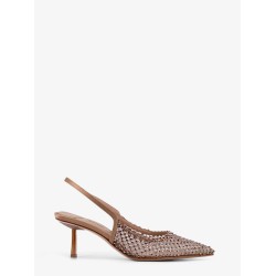 Gilda certified nylon and rhinestones slingback pumps