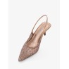 Gilda certified nylon and rhinestones slingback pumps