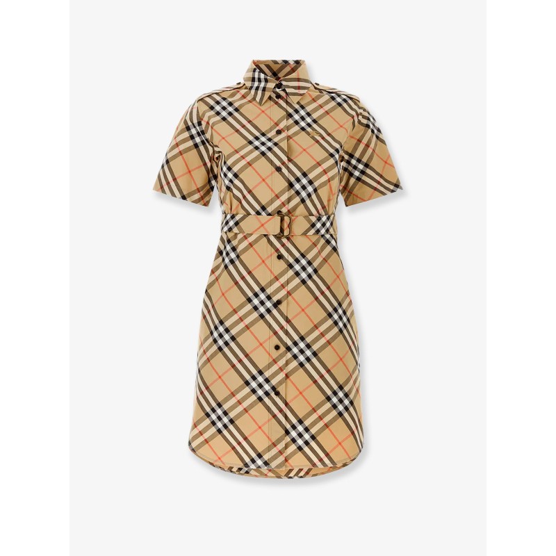 Chemisier cotton dress with Check print