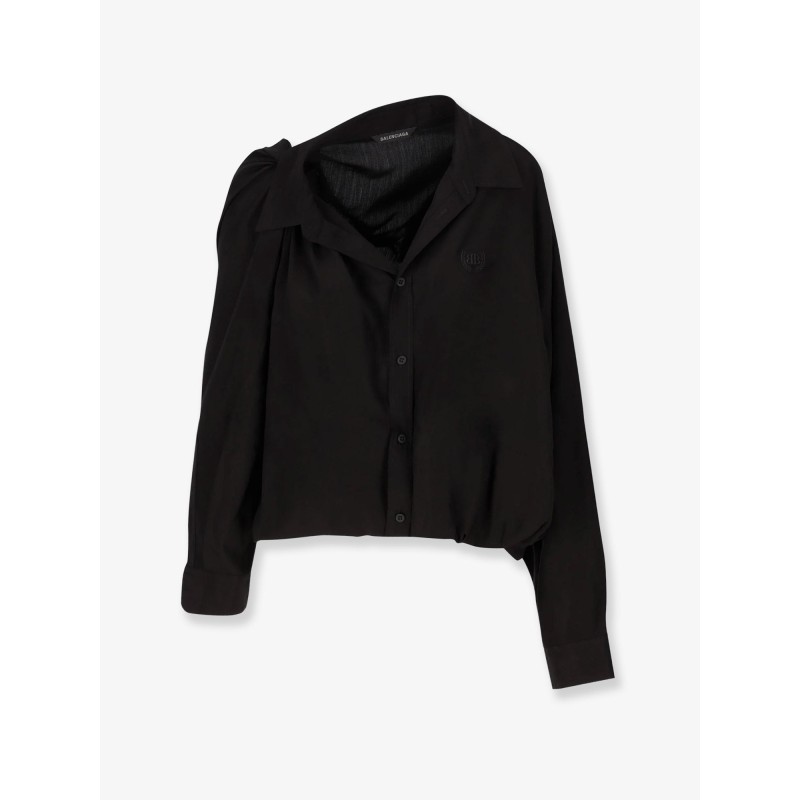 One shoulder lyocell shirt