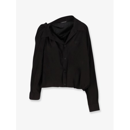 One shoulder lyocell shirt