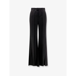 Viscose trousers with flared bottom