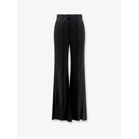 Viscose trousers with flared bottom