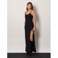 Garter cotton blend long dress