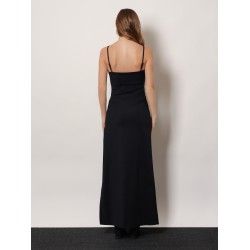 Garter cotton blend long dress