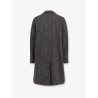 Wool blend coat with herringbone motif