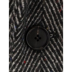 Wool blend coat with herringbone motif