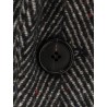 Wool blend coat with herringbone motif
