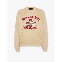 Cotton sweatshirt with distressed effect