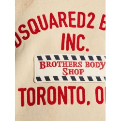 Cotton sweatshirt with distressed effect