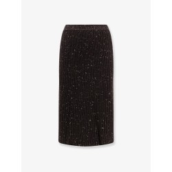Midi wool skirt