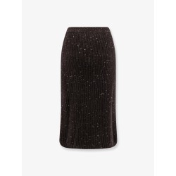 Midi wool skirt