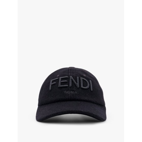 Wool blend baseball hat with logo embroidery