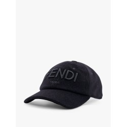 Wool blend baseball hat with logo embroidery