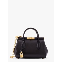 Marlene leather handbag with logo print