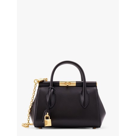 Marlene leather handbag with logo print