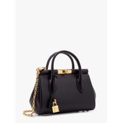 Marlene leather handbag with logo print