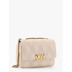 Valentino garavani quiltie 67 leather medium shoulder bag with chain