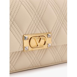 Valentino garavani quiltie 67 leather medium shoulder bag with chain