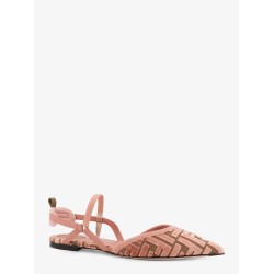 FF Jacquard Velvet Slingback Ballerinas