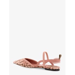 FF Jacquard Velvet Slingback Ballerinas