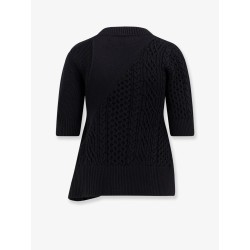 Cotton blend asymmetrical sweater