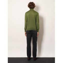 Cashmere, wool and silk turtleneck sweater