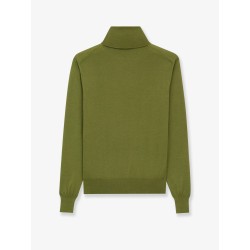 Cashmere, wool and silk turtleneck sweater