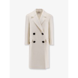 Double-breasted wool coat