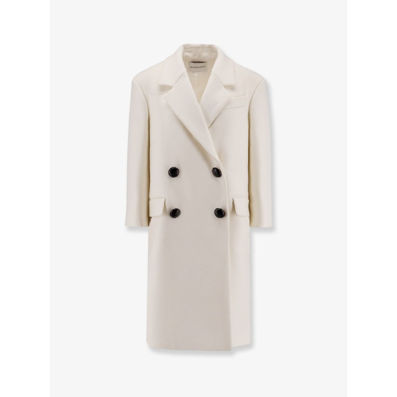 Double-breasted wool coat