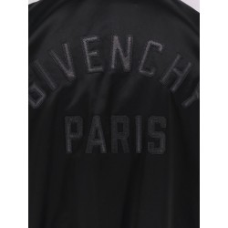 Cotton and nylon jacket with leather sleeves