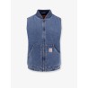Padded denim vest
